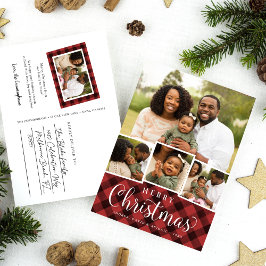 Tarjeta postal de Collage de fotos de feriado de M