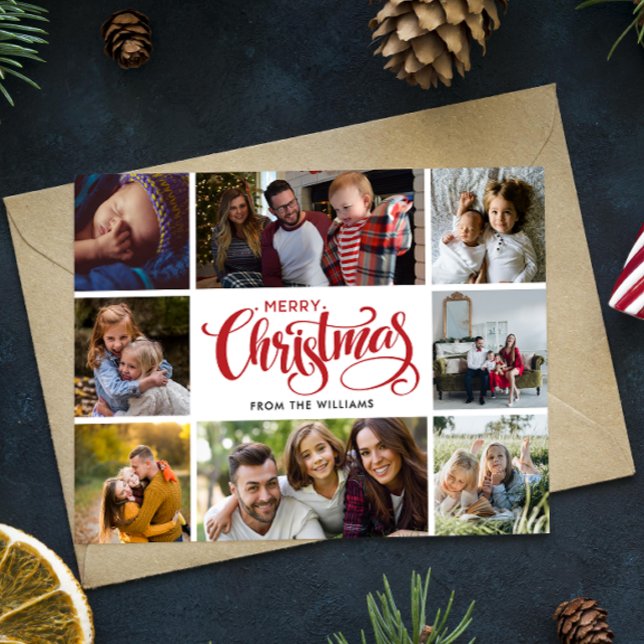 Tarjeta postal de Collage de fotos navideño (Subido por el creador)