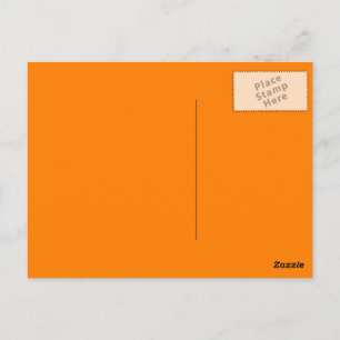 Tarjeta postal de color naranja sólido