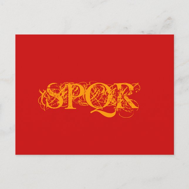 "Tarjeta postal de color tradicional SPQR" (Anverso)