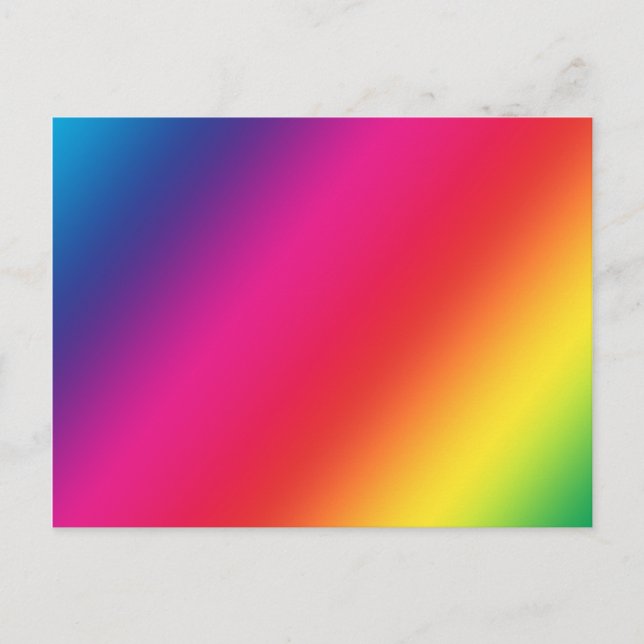 Tarjeta postal de colores arcoiris (Anverso)