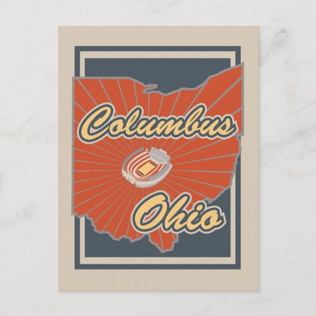 Tarjeta postal de Columbus, Ohio - postal de viaje (Anverso)