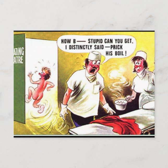 Tarjeta postal de cómic antigua (Anverso)