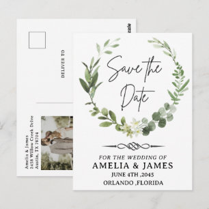 Tarjeta postal de compromiso de boda con flecha de