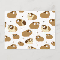 Tarjeta postal de conejillos de indias adorables