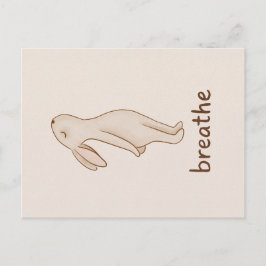 Tarjeta postal de conejo para respirar