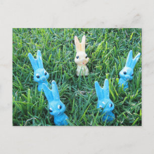 Tarjeta postal de conejos de Pascua