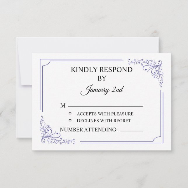 Tarjeta postal de confirmación de boda (Anverso)