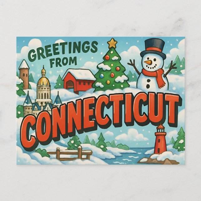 Tarjeta postal de CONNECTICUT (Anverso)