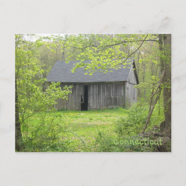 Tarjeta postal de Connecticut Barn (Anverso)