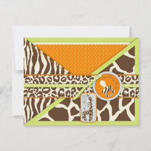 Tarjeta postal de consejo verde para Safari Boy