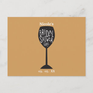 Tarjeta postal de copa de vino para DUCHA DE NOIA