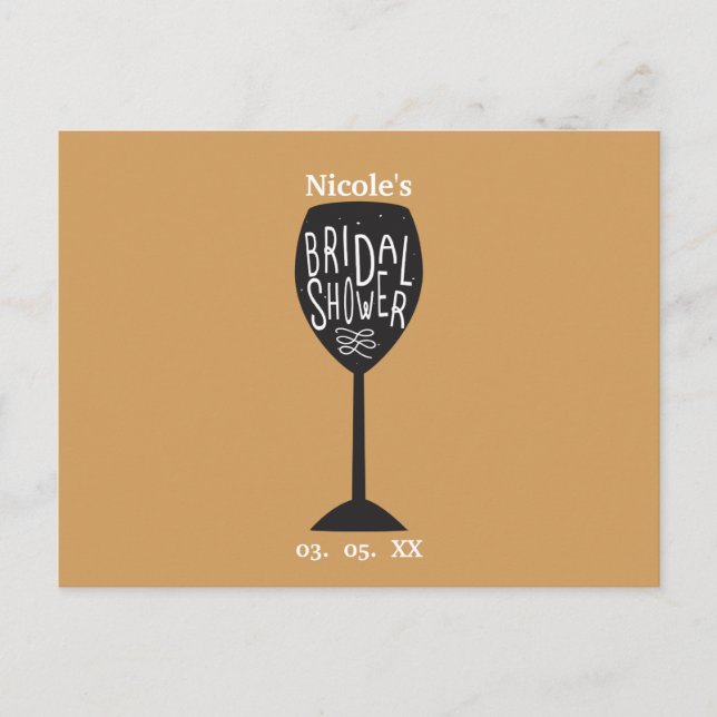 Tarjeta postal de copa de vino para DUCHA DE NOIA  (Anverso)