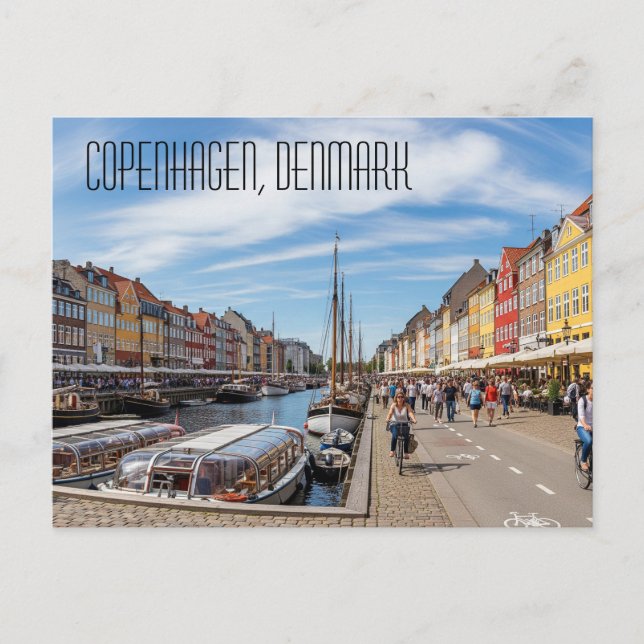 Tarjeta postal de Copenhague Dinamarca (Anverso)