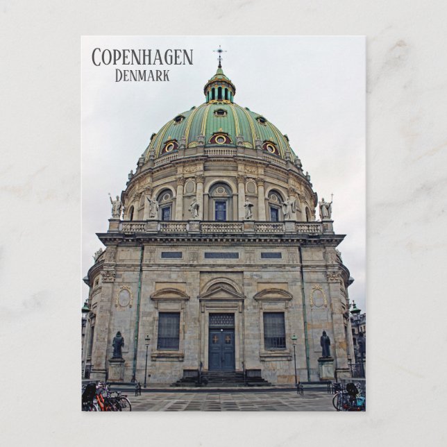 ¡Tarjeta postal de Copenhague/Iglesia de Mármol! (Anverso)