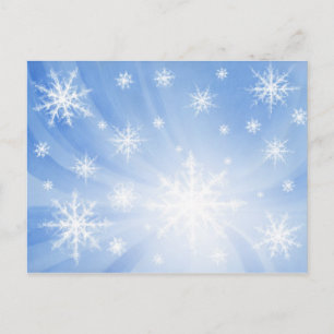 Tarjeta postal de copos de nieve 01