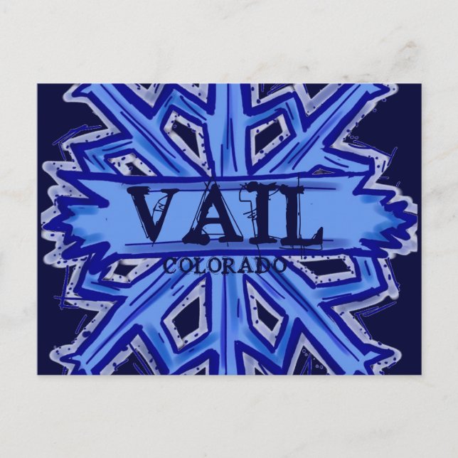 Tarjeta postal de copos de nieve de invierno de Va (Anverso)