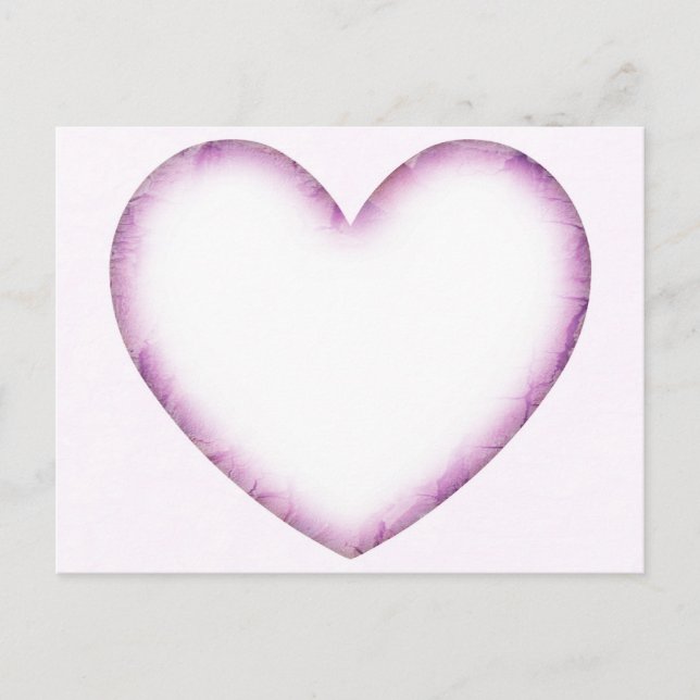 Tarjeta Postal de Corazón Morado – Diseño Minimali (Anverso)