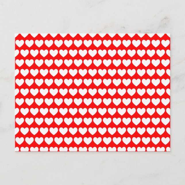Tarjeta postal de corazones blancos (Anverso)