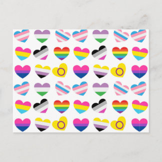 Tarjeta postal de corazones orgullosos