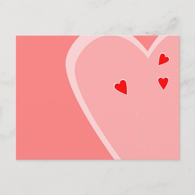 Tarjeta Postal de Corazones Rojos (Anverso)