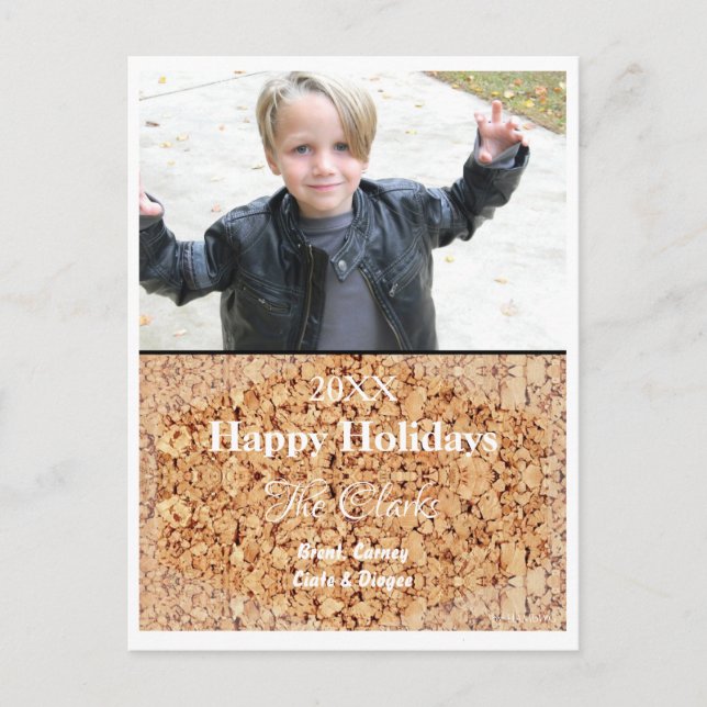 Tarjeta postal de corcho para navidades - HAMbWG (Anverso)