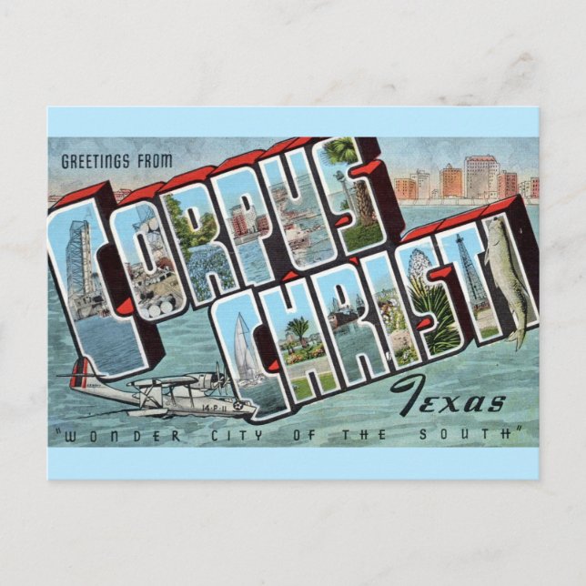 Tarjeta postal de Corpus Christi TX (Anverso)