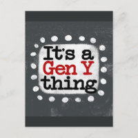 Tarjeta Postal de Cosa de Gen Y