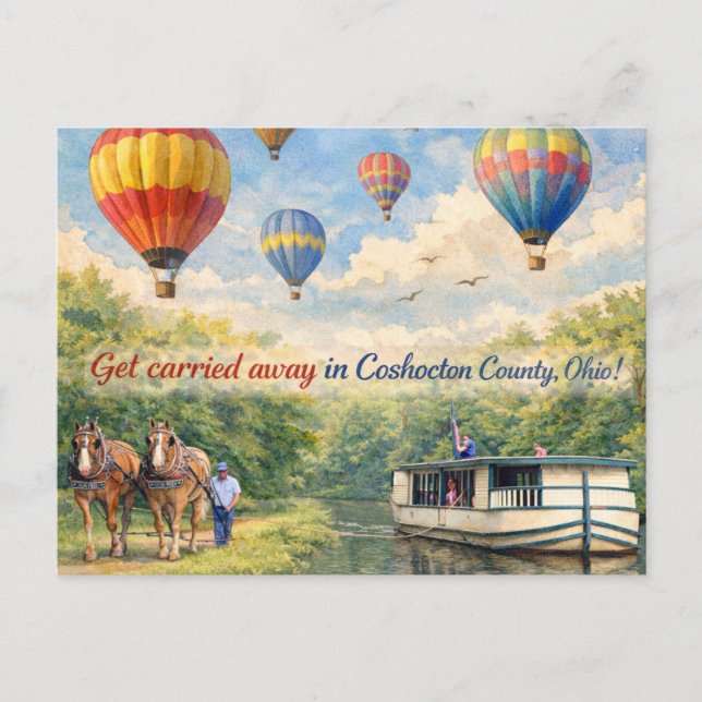 Tarjeta postal de Coshocton Ohio (Anverso)