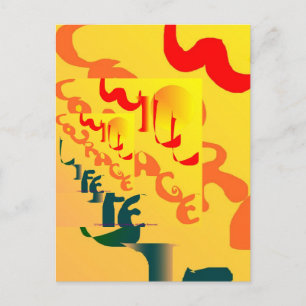 Tarjeta postal de Courage Graffiti