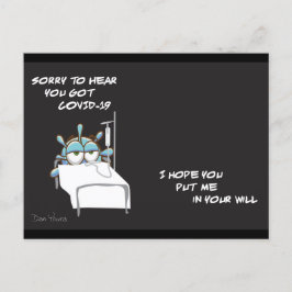 Tarjeta postal de COVID #2 en una serie del artist