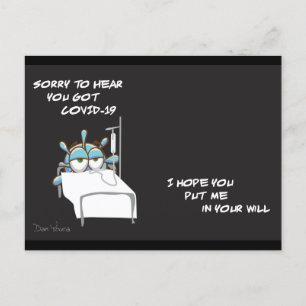 Tarjeta postal de COVID #2 en una serie del artist