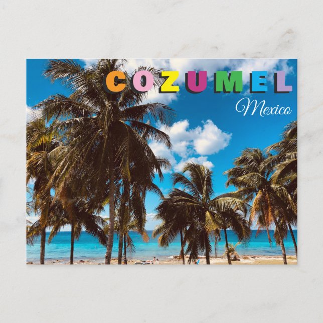 Tarjeta Postal de Cozumel México (Anverso)