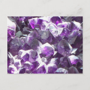Tarjeta postal de cristal de amatista