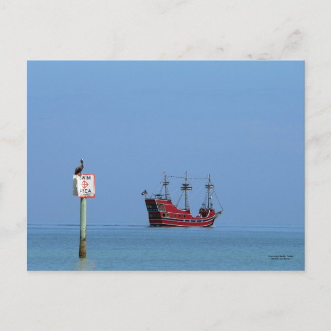 Tarjeta postal de crucero Pirata Clearwater Beach (Anverso)