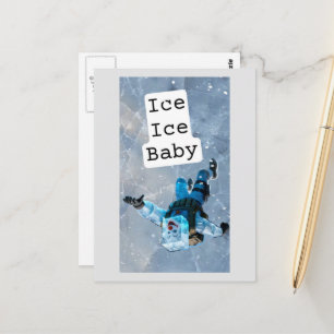 Tarjeta postal de cubito de hielo de payaso divert