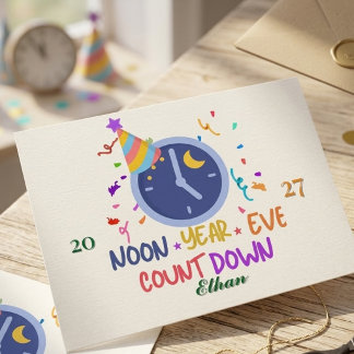 Tarjeta postal de cuenta regresiva de Nochevieja p
