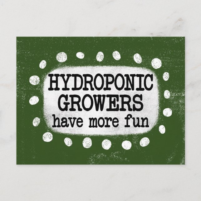 Tarjeta Postal de Cultivadores Hidropónicos Divert (Anverso)