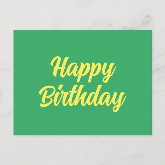 Tarjeta postal de cumpleaños  (Anverso)