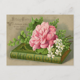 Tarjeta postal de cumpleaños antigua