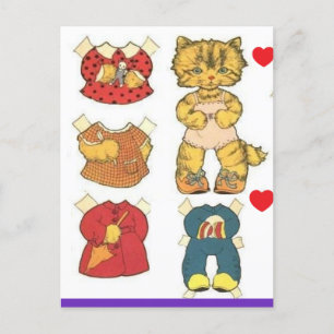 TARJETA POSTAL DE CUMPLEAÑOS ANTIGUA DE MUÑECA DE 