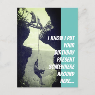 Tarjeta postal de cumpleaños atrasada