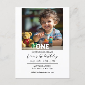 Tarjeta postal de cumpleaños con foto personalizad