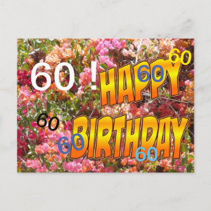 Tarjeta postal de cumpleaños con plantilla de edad