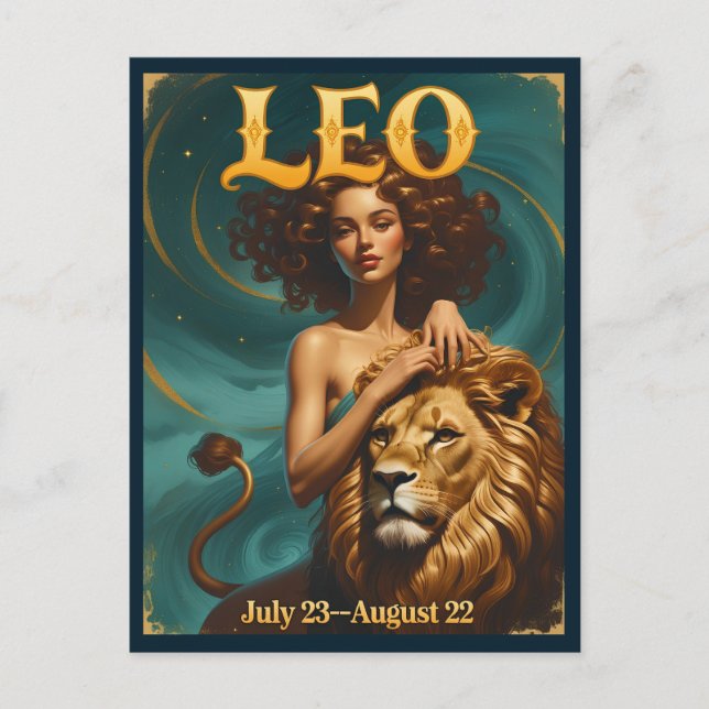Tarjeta postal de cumpleaños de astrología del zod (Anverso)