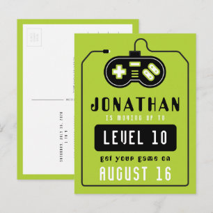 Tarjeta postal de cumpleaños de camión de videojue