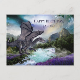 Tarjeta postal de cumpleaños de Dragon Fantasy Chi