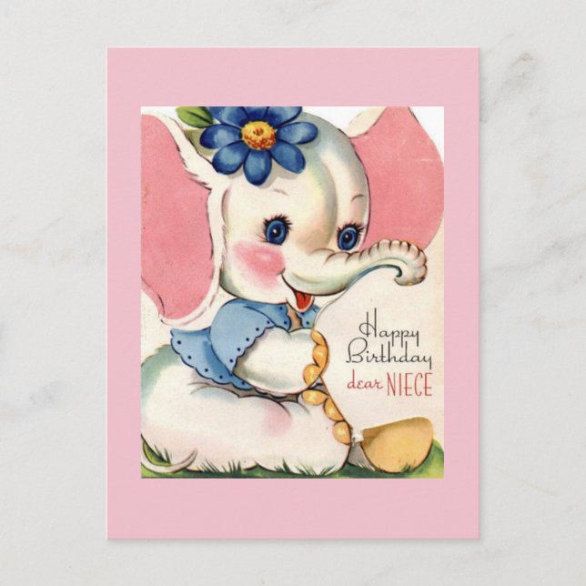 Tarjeta postal de cumpleaños de época (Anverso)