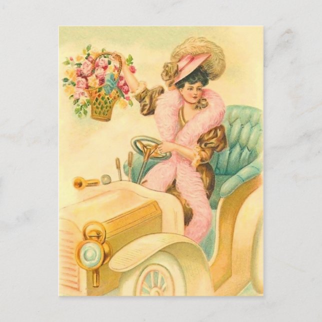 Tarjeta postal de cumpleaños de época (Anverso)