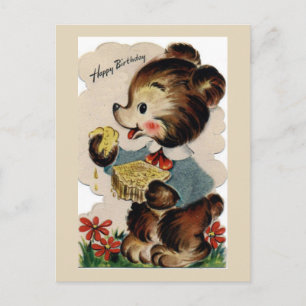 Tarjeta postal de cumpleaños de época
